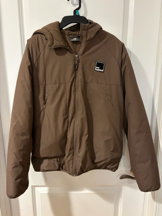 New Balance Jackets & Blazers - New Balance Brown Hooded Puffer Jacket, Size S